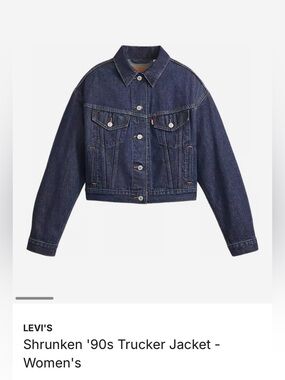 Levi's Dark Indigo Denim Cropped Trucker Jacket